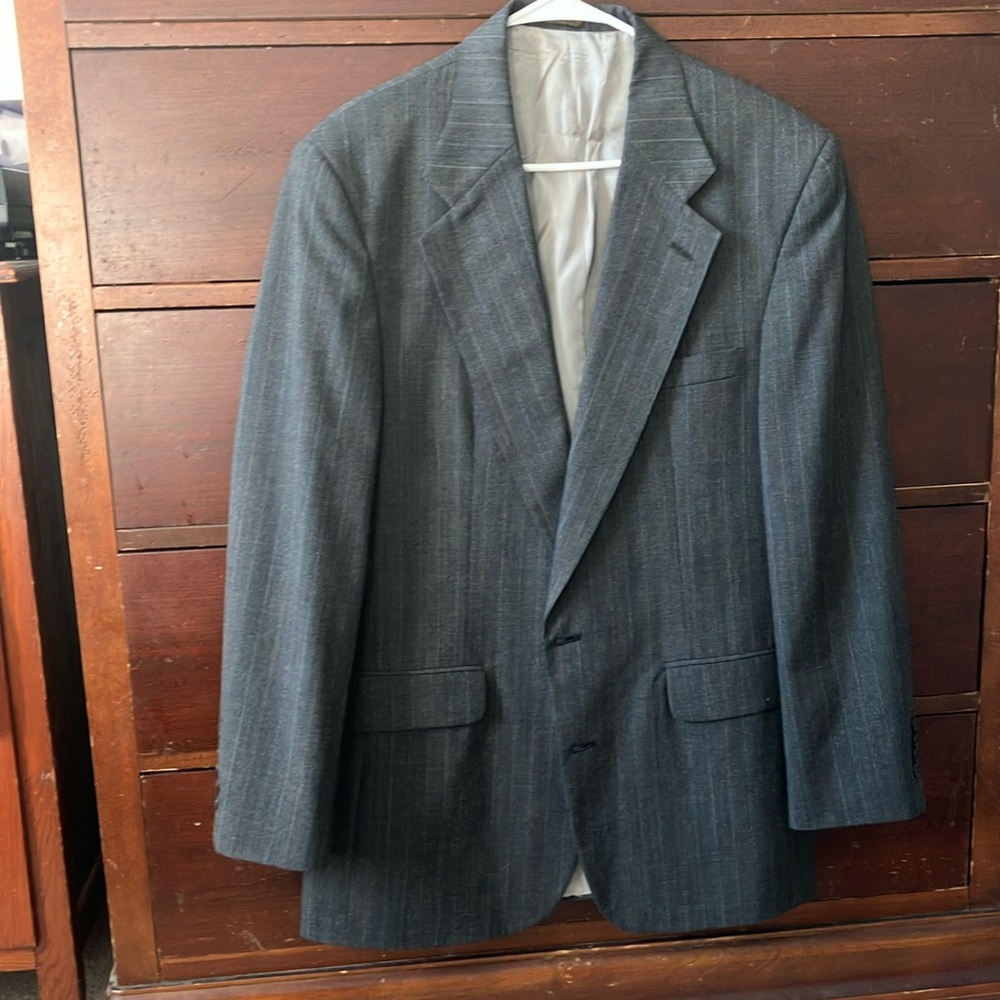 Classic Gray Pinstripe Blazer